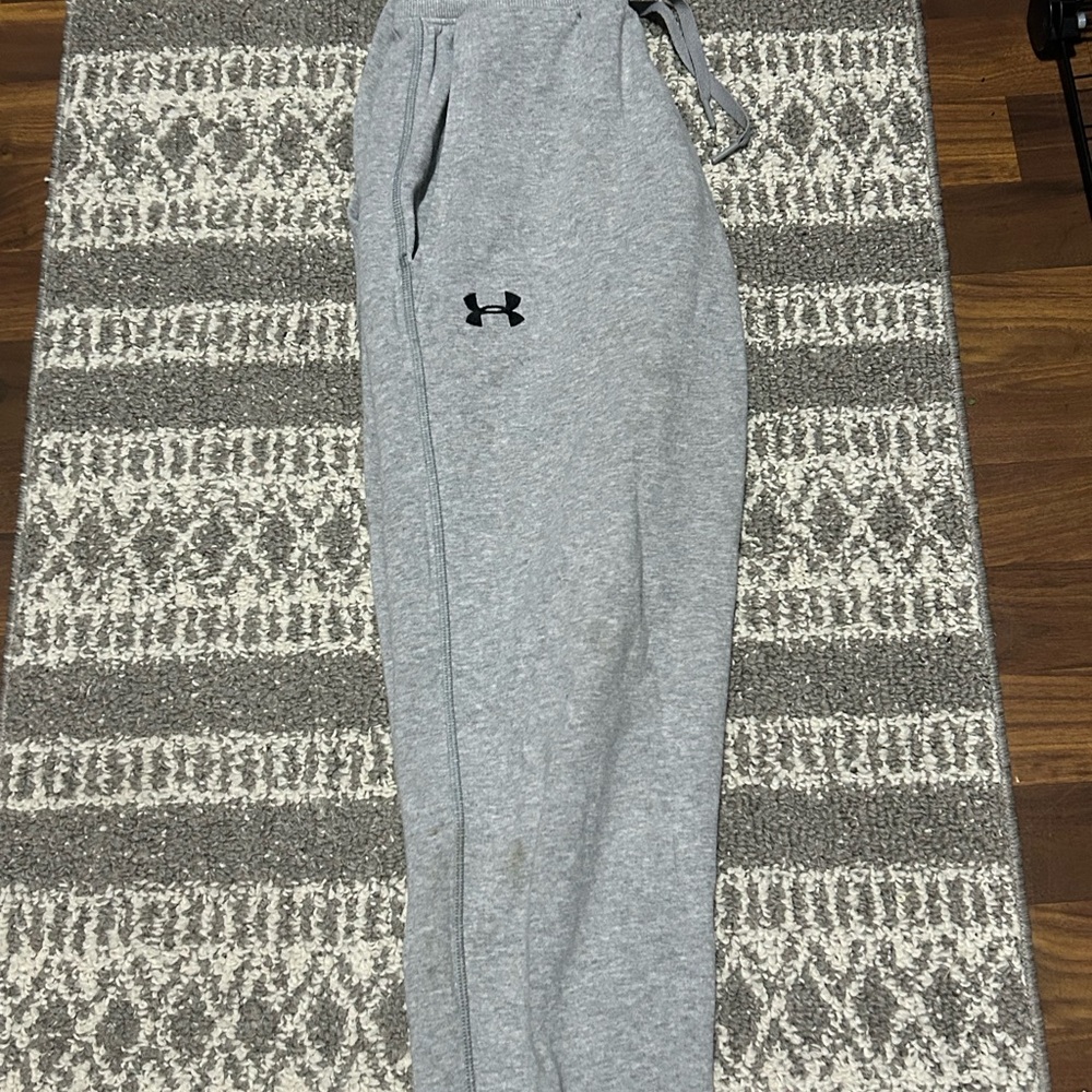 Under Armour Gray Sweatpants with Geometric Design